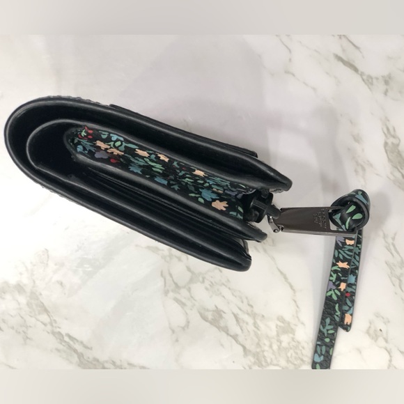 MARC JACOBS Black Mini Ditsy Floral ‘the Softshot’ Compact Wallet - Picture 11 of 11